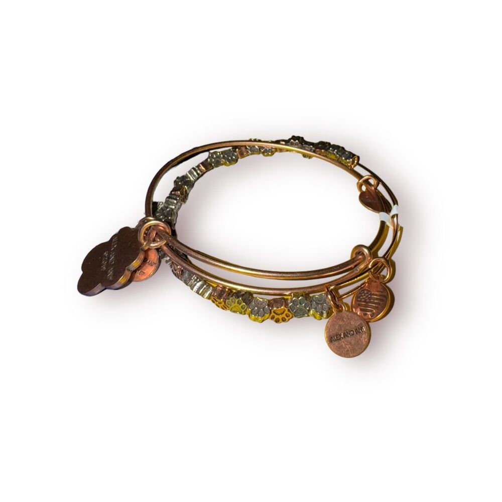 Alex and‎ Ani Bracelet Love Bracelet Cat Charms and Paws